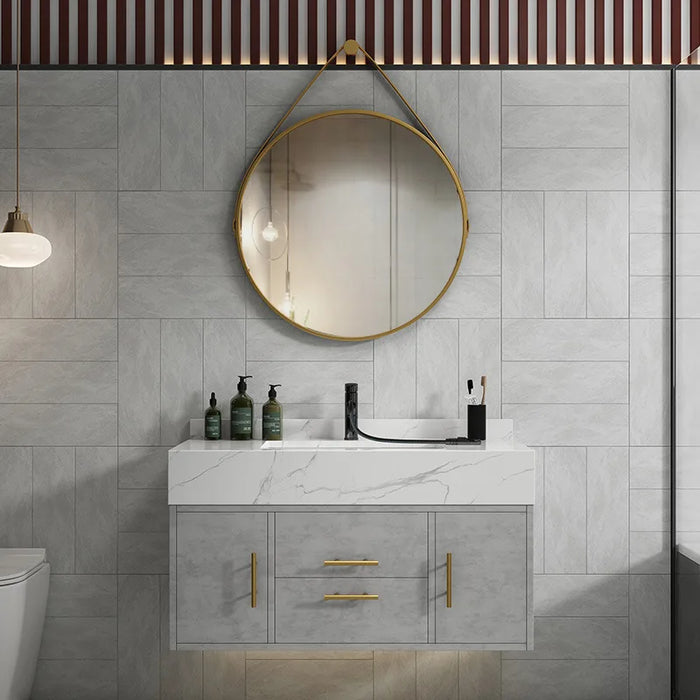 Wenqi Bathroom Ark Combination of Contemporary and Contracted Marble Wash Gargle Health Sink Bathroom Ark Intelligent Lens Ark