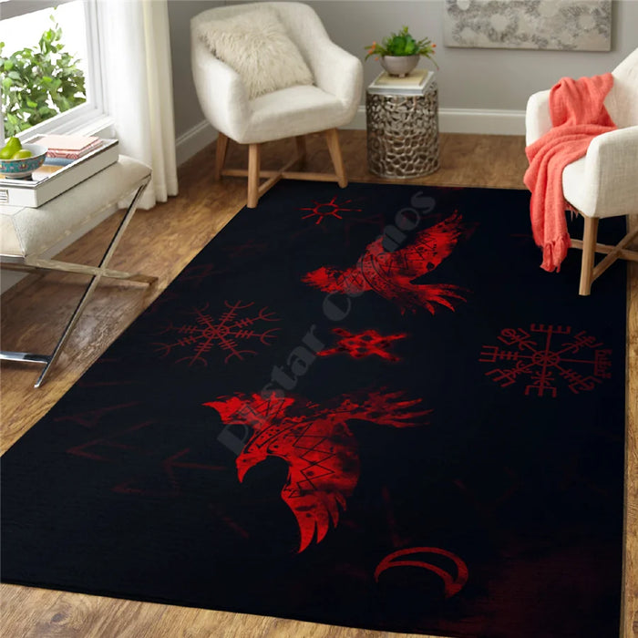 Viking hammer Area Rug 3D All Over Printed Non-slip Mat Dining Room Living Room Soft Bedroom Carpet 02