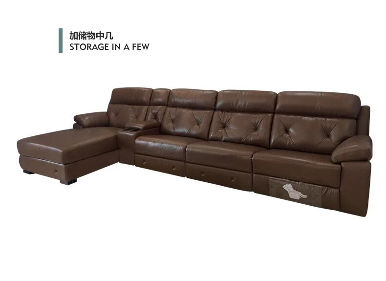 Living Room Sofa set corner sofa recliner manual real genuine leather sectional sofas L modern muebles de sala moveis para casa