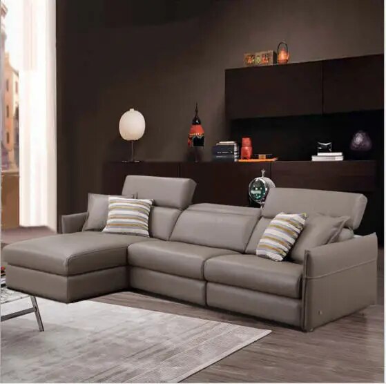 Living Room Sofa set 3 seater real genuine leather sofas Power Electric recliner salon couch puff asiento muebles de sala cama