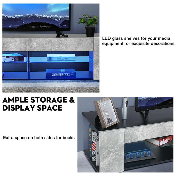 57 Inch Luxury High Capacity TV Cabinet Modern LED TV Stand Living Room Furniture High Gloss TV Unit Console Home Furnishings