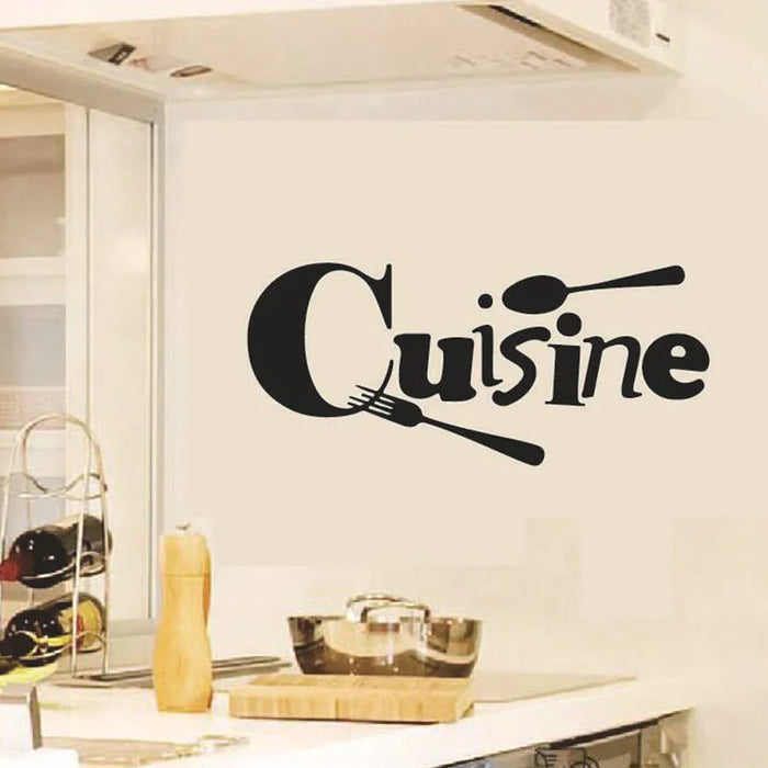 Cuisine Stickers French Wall Stickers Home Decor Wall Decals for Kitchen Decoration Decal Sticker Wall Poster Home Decoration