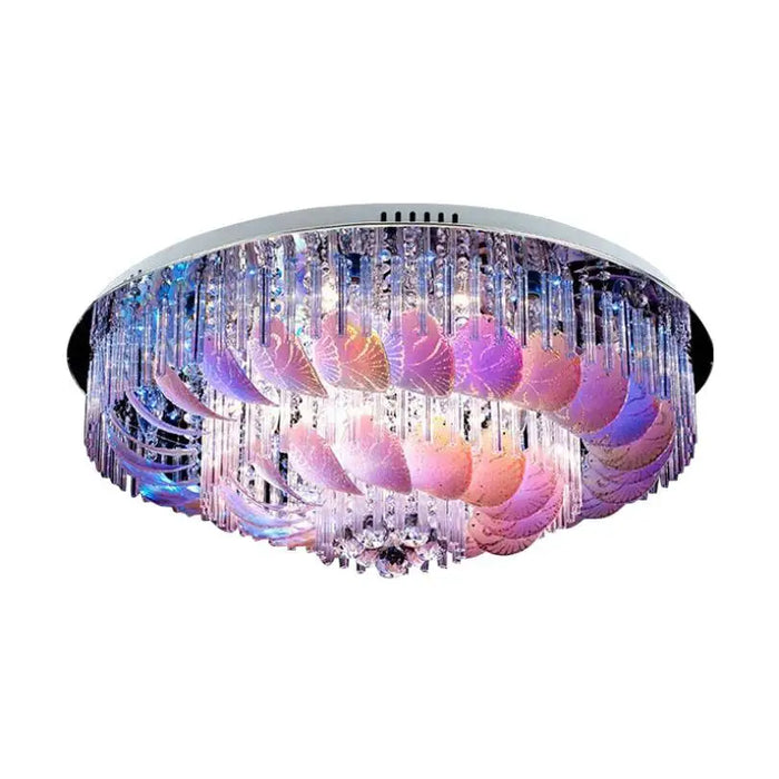 Ceiling Chandeliers For Living Room Bedroom Children's Room Lamp Remote Control RGB Modern Crystal Led Chandelier Romantic