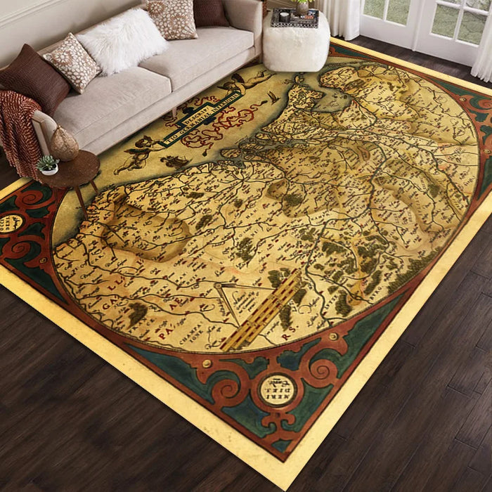 3d Printed Map Rug Home Living Room Sofa Floor Cushion Bedroom Full of Bedside Blanket Carpet