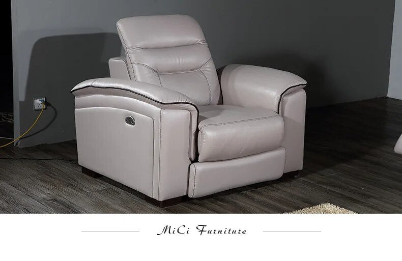 living room Sofa set диван мебель кровать muebles de sala armchair + L recliner genuine leather sofa cama puff asiento sala fut