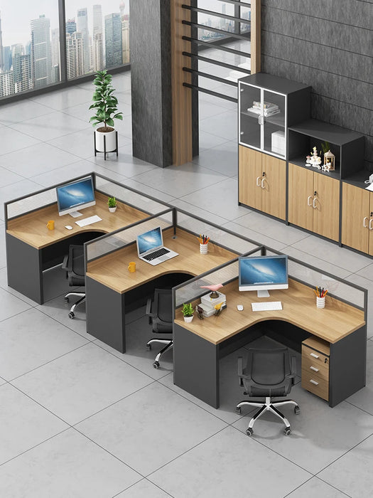 Desk simple modern screen office card staff desk chair combination office furniture