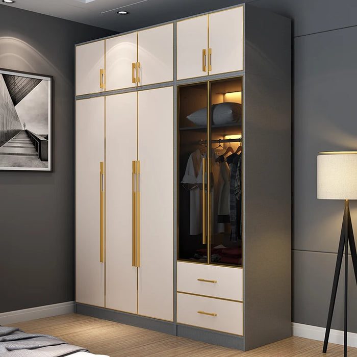 Modern minimalist combination home wardrobe light luxury bedroom cabinet cloakroom wardrobe