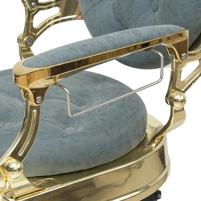 Fashionable Aluminum Frame Hair Cutting Barber Chair Sponge-filled Hairdressing Salons Liftable Swivel Recline Multifunctional