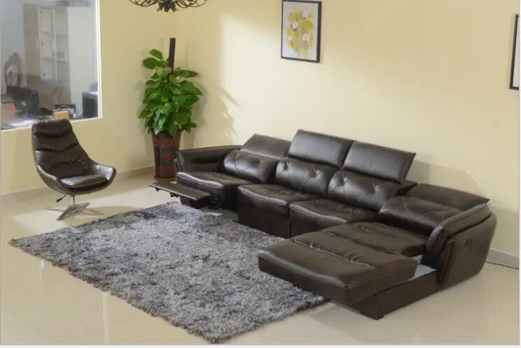 Living Room Sofa set corner sofa recliner electrical genuine leather sectional sofas modern muebles de sala moveis para casa