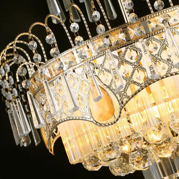Modern Lustre Led Crystal Chandelier Lighting Led Pendant Lamp Bedroom Dining Room Hotel European Simple Light