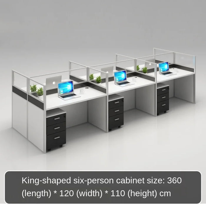 Simple and modern partition screen card holder working position staff office desk and chair combination office furniture