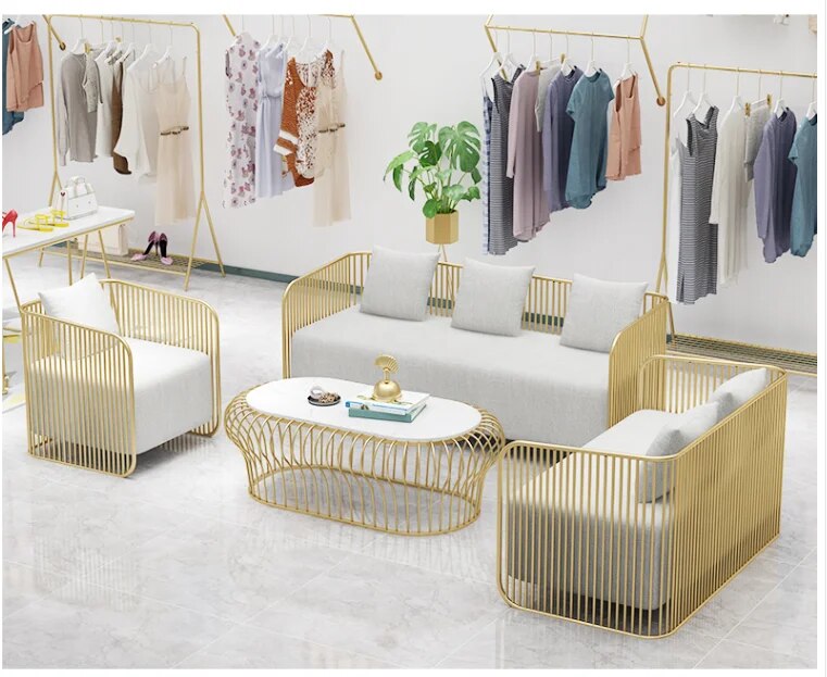Clothing store Tieyi small sofa studio office double Nordic single ins net red simple modern furniture