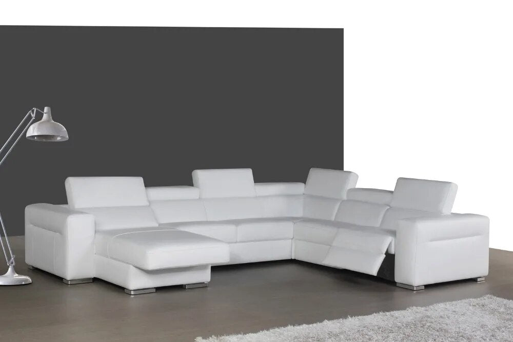 Genuine Leather Sofa Set Electric Reclining Seats Power Recliner Living Room Sofas Home Furniture Couch with Functional Headrest