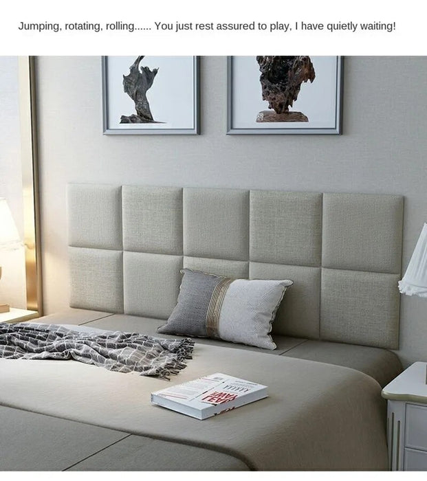 Home Bed Headboard Bedroom Decor Soft Pack Anti-collision Tatami 3d Wall Stickers Cabecero Headrests Bed Railings Stick Sticker