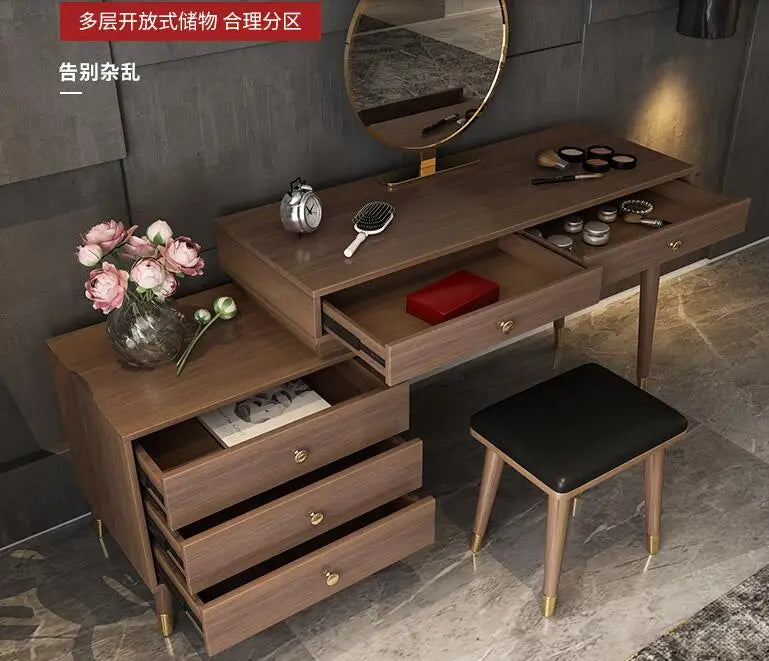 Net red dresser storage cabinet one modern light luxury bedroom computer makeup table