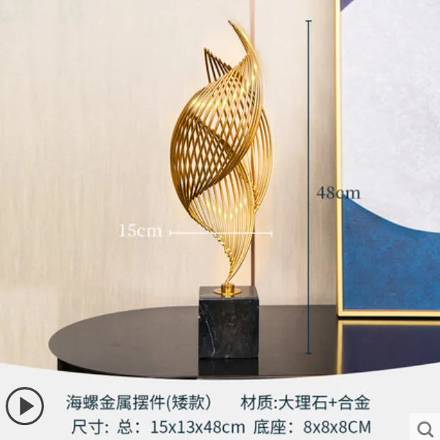 Luxury Gold Metal Modern Home Accessories Interior Nordic  Creative Table Living Room Home Decoration