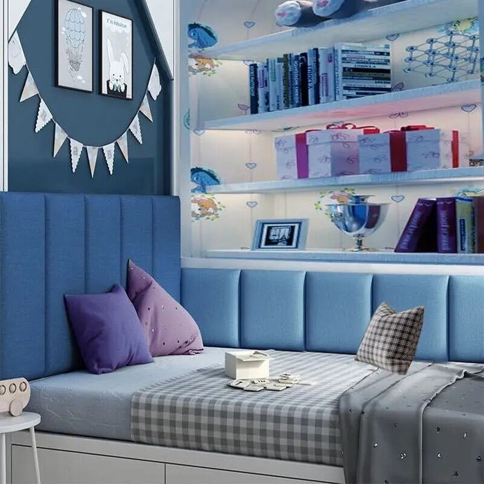 Home Bed Headboard Bedroom Decor Soft Pack Anti-collision Tatami 3d Wall Stickers Cabecero Headrests Bed Railings Stick Sticker