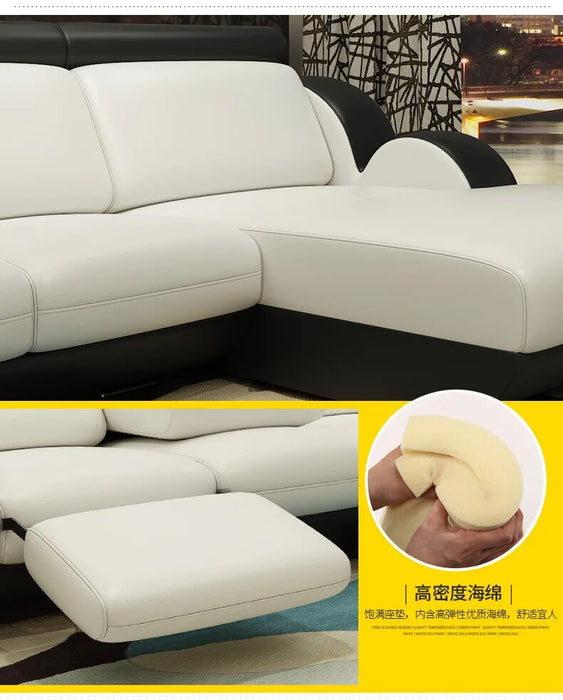 Living Room Sofa set corner sofa L real genuine cow leather sectional sofas minimalist modern muebles de sala moveis para casa