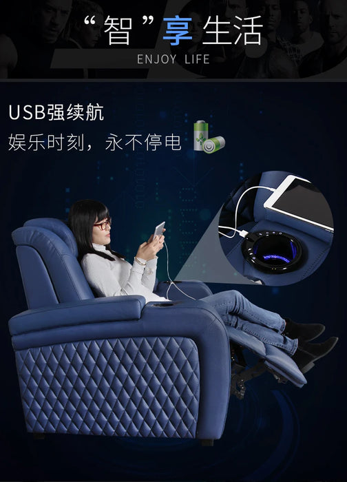 electric recliner relax massage chair theater living room Sofa functional genuine leather couch Nordic Cinema modern диван мебел