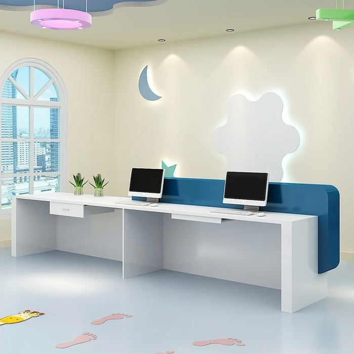 Company front desk creative paint simple modern reception desk service desk cashier