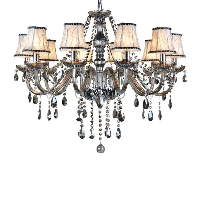 Modern Luxury Crystal LED Chandelier Lighting European Style Light Fixtures Crystal Pendant Hanging Lamps Living Room Lustre
