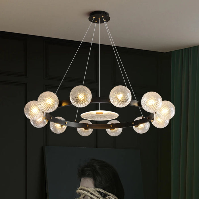 Simple Modern LED Chandelier Lighting For Dining Living Room Bedroom Large Hanging Lamp Glass Ball Home Deco Round Chandeliers