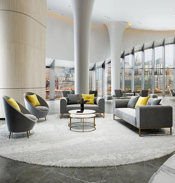 Office reception sofa beauty salon simple modern tea table combination leisure rest area clothing store sales reception