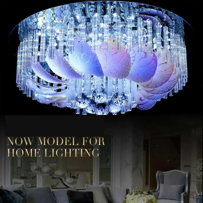 Ceiling Chandeliers For Living Room Bedroom Children's Room Lamp Remote Control RGB Modern Crystal Led Chandelier Romantic