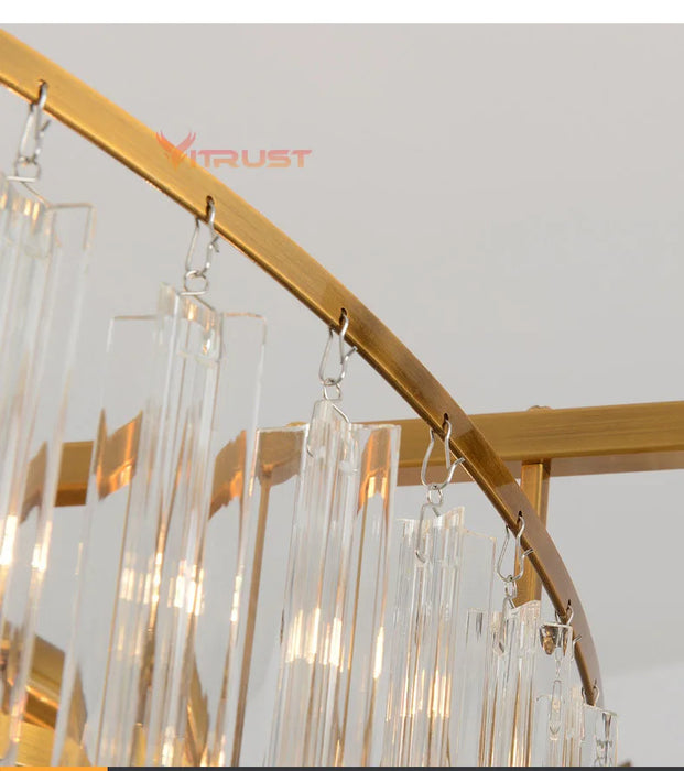 Luxury Crystal Chandelier Lamps Gold Hanging Fixture Lighting Pendant Suspension Living room Dining Bedroom Home Lighting Hotel