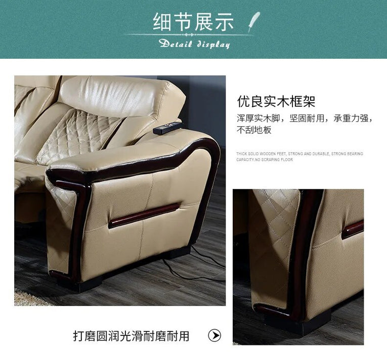 living room Sofa set диван мебель кровать muebles de sala massager L recliner genuine leather sofa cama puff asiento sala futon