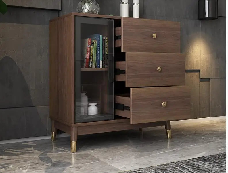 Light luxury chest of drawers storage cabinet Nordic simple living room multi-functional sofa side cabinet storage cabinet