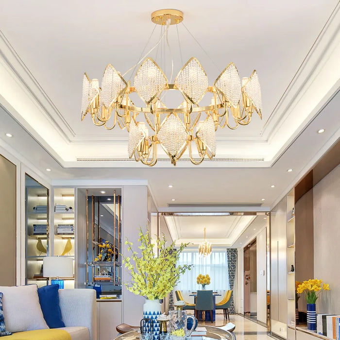 Luxury Modern Chandelier Lighting For Dining Room New Design LED Crystal Lamp Kitchen Island Decor Crystal Chandeliers