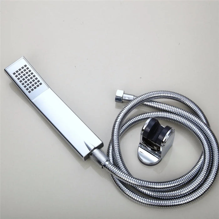 ZAPPO Chrome Polished Waterfall Hand Shower Faucet Sets Bathroom Shower Kit Faucet Wall Mounted Sprayer Bath Faucet  Mixer