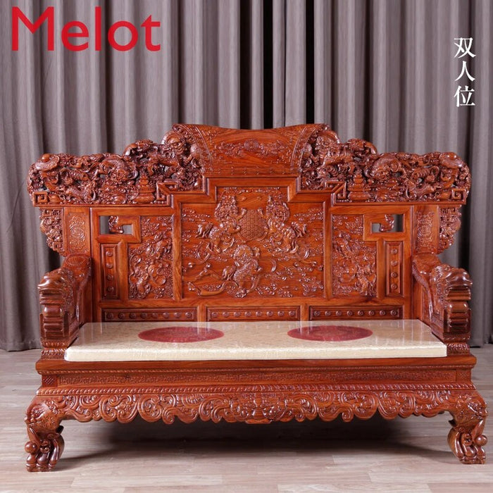 Rosewood Sofa, Rosewood Sofa, Rosewood Sofa, Pterocarpus Erinaceus Poir. Solid Wood Whole-Set Sofa, Kirin King Living Room