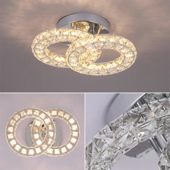 K9 Crystal Led Room Lights For Bedroom Ceiling Lamp Surface Mounted Modern Chandelier Lighting For Dining Room Home Decro Aisle