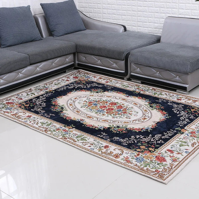 Woven Persian Carpet Europe Floral Carpets Living Room Parlor Bedroom Rug Coffee Table Floor Jacquard Mat Bedside Rug