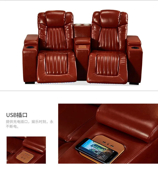 living room Sofa set диван мебель кровать muebles de sala  electric recliner genuine leather sofa cama puff asiento sala 3 seat