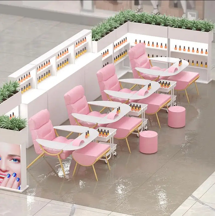 Multifunctional manicure sofa, feet, feet, eyelashes recliner, simple modern table and chair set