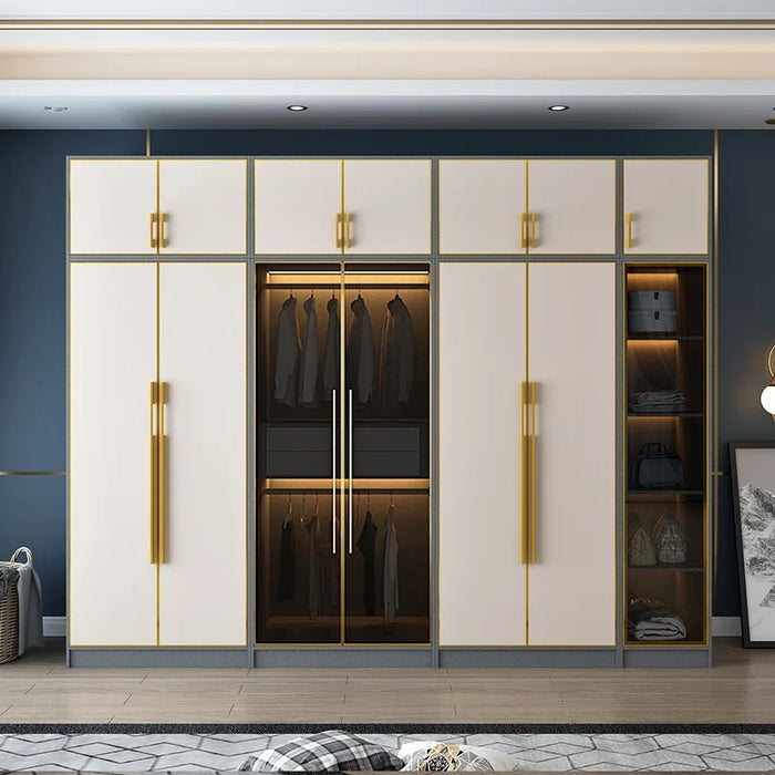 Modern minimalist combination home wardrobe light luxury bedroom cabinet cloakroom wardrobe