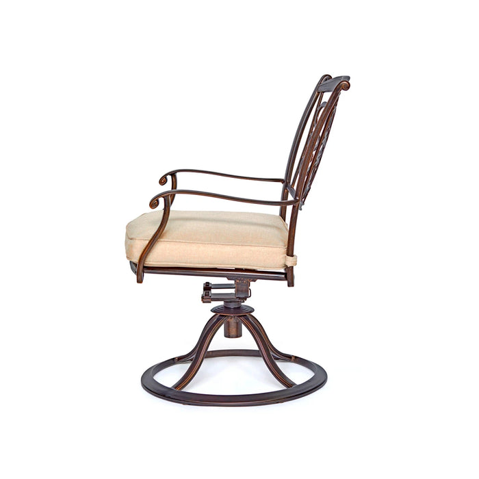 US Warehouse Swivel chair 2 sets - Champagne gold Outdoor Furniture Set