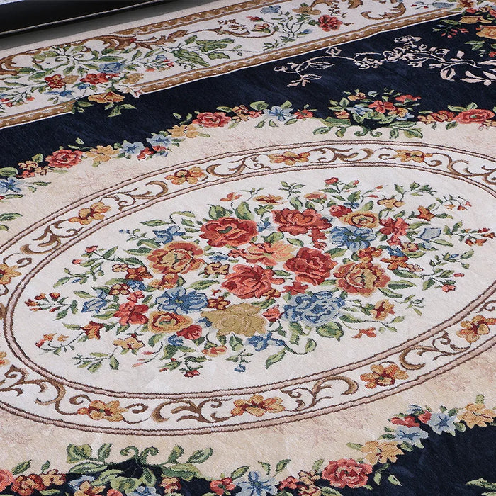 Woven Persian Carpet Europe Floral Carpets Living Room Parlor Bedroom Rug Coffee Table Floor Jacquard Mat Bedside Rug