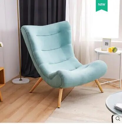 Single person sofa chair Nordic modern contracted snail chair cloth art bedroom leisure chair light luxury balcony lazy person s