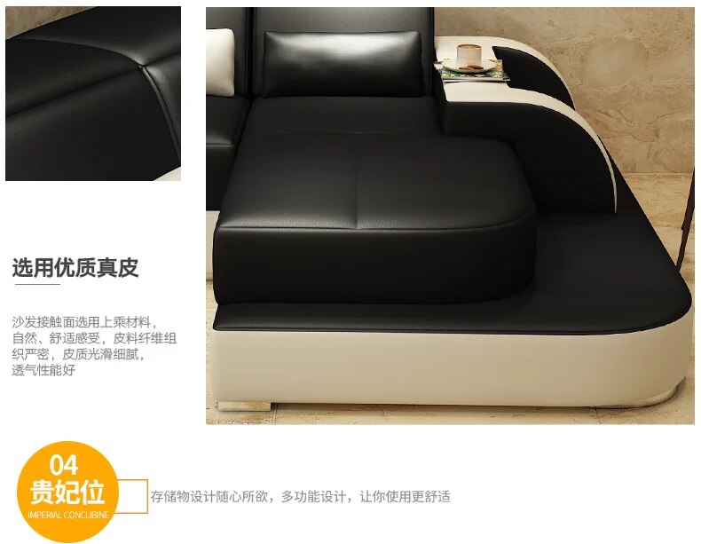 Living Room Sofa set corner sofa couch L shape sectional genuine real leather sectional sofas muebles de sala moveis para casa