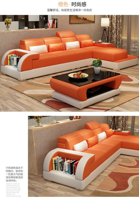 Living Room Sofa set corner sofa couch L shape sectional genuine real leather sectional sofas muebles de sala moveis para casa
