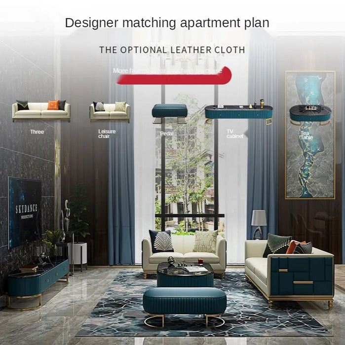 123 Sofas for living room  pu couch modern couch set