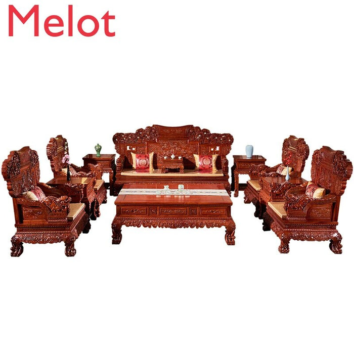 Rosewood Sofa, Rosewood Sofa, Rosewood Sofa, Pterocarpus Erinaceus Poir. Solid Wood Whole-Set Sofa, Kirin King Living Room
