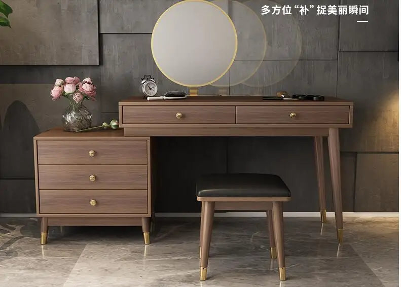 Net red dresser storage cabinet one modern light luxury bedroom computer makeup table