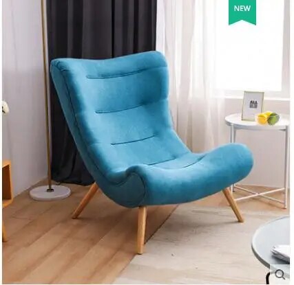 Single person sofa chair Nordic modern contracted snail chair cloth art bedroom leisure chair light luxury balcony lazy person s