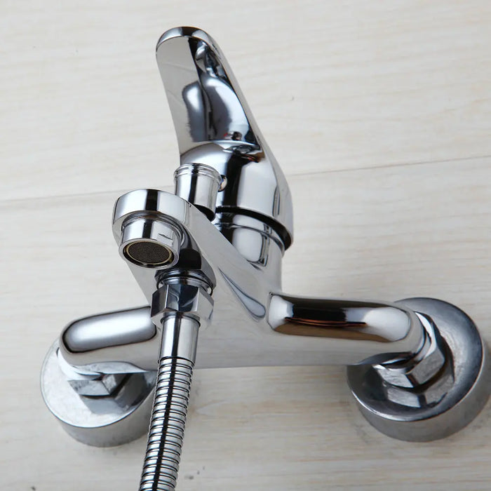 ZAPPO Chrome Polished Waterfall Hand Shower Faucet Sets Bathroom Shower Kit Faucet Wall Mounted Sprayer Bath Faucet  Mixer
