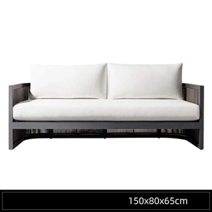 New Chinese Villa Leisure Rattan  Chair Sofa Balcony Outdoor Courtyard Garden    Combination Single